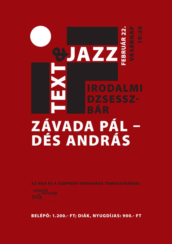 Text&Jazz - Závada Pál és Dés András estje